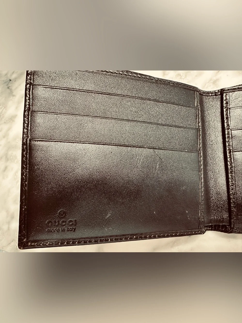 Gucci Beige and Brown GG Canvas Wallet